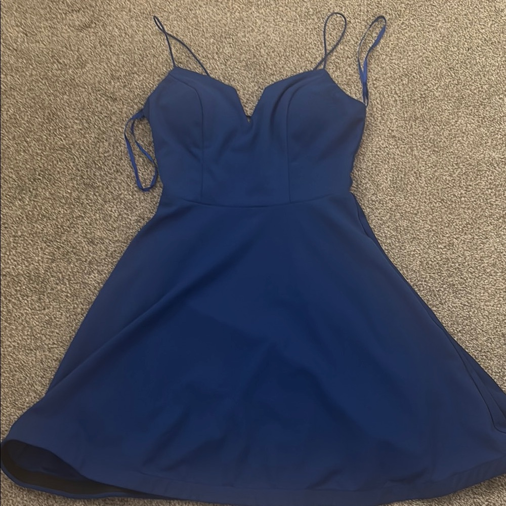 City Triangles Blue Spaghetti Strap Mini Dress